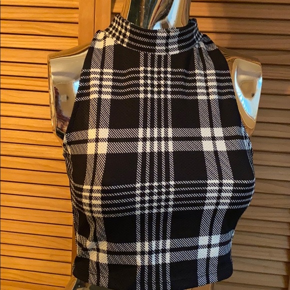 Lush Two Can Play Black Plaid Two-Piece Set NWOT - Picture 10 of 14